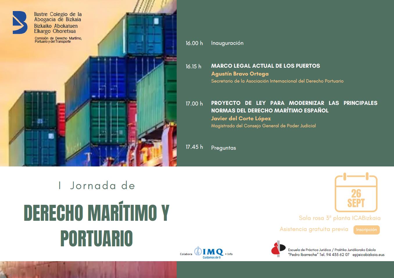 icabizkaia-I Jornada de DERECHO MARÍTIMO Y PORTUARIO