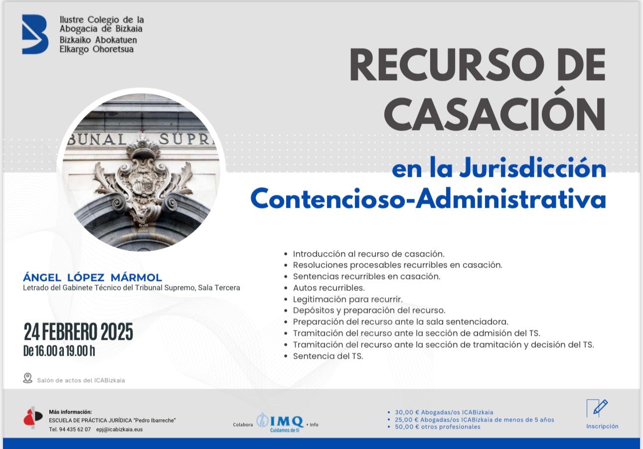 icabizkaia-RECURSO DE CASACIÓN en la Jurisdicción Contencioso-Administrativa