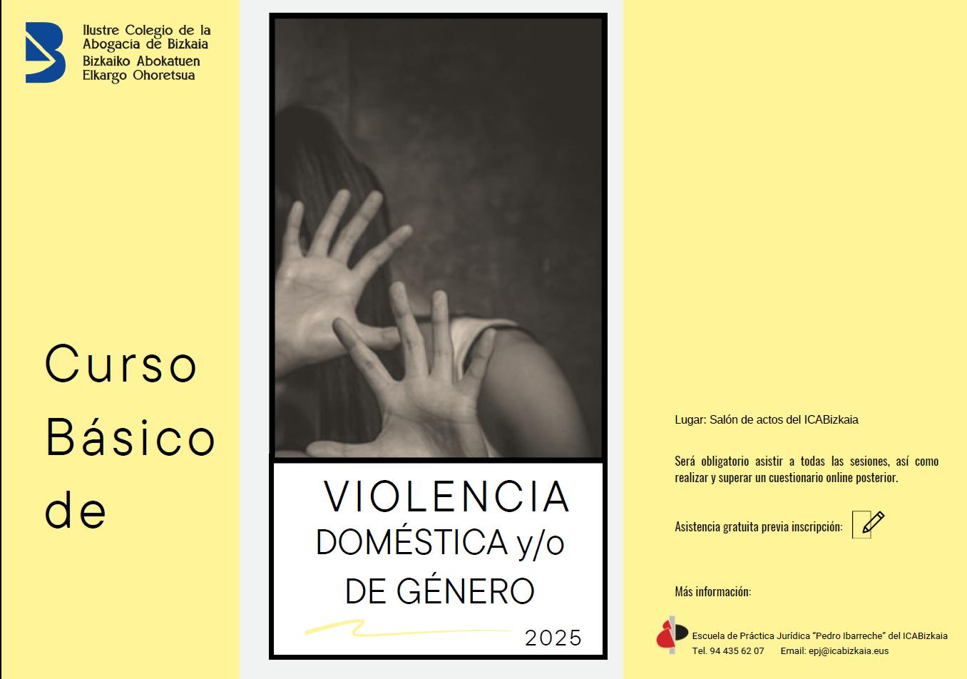 icabizkaia-Curso Básico de Violencia Doméstica y/o de Género 2025