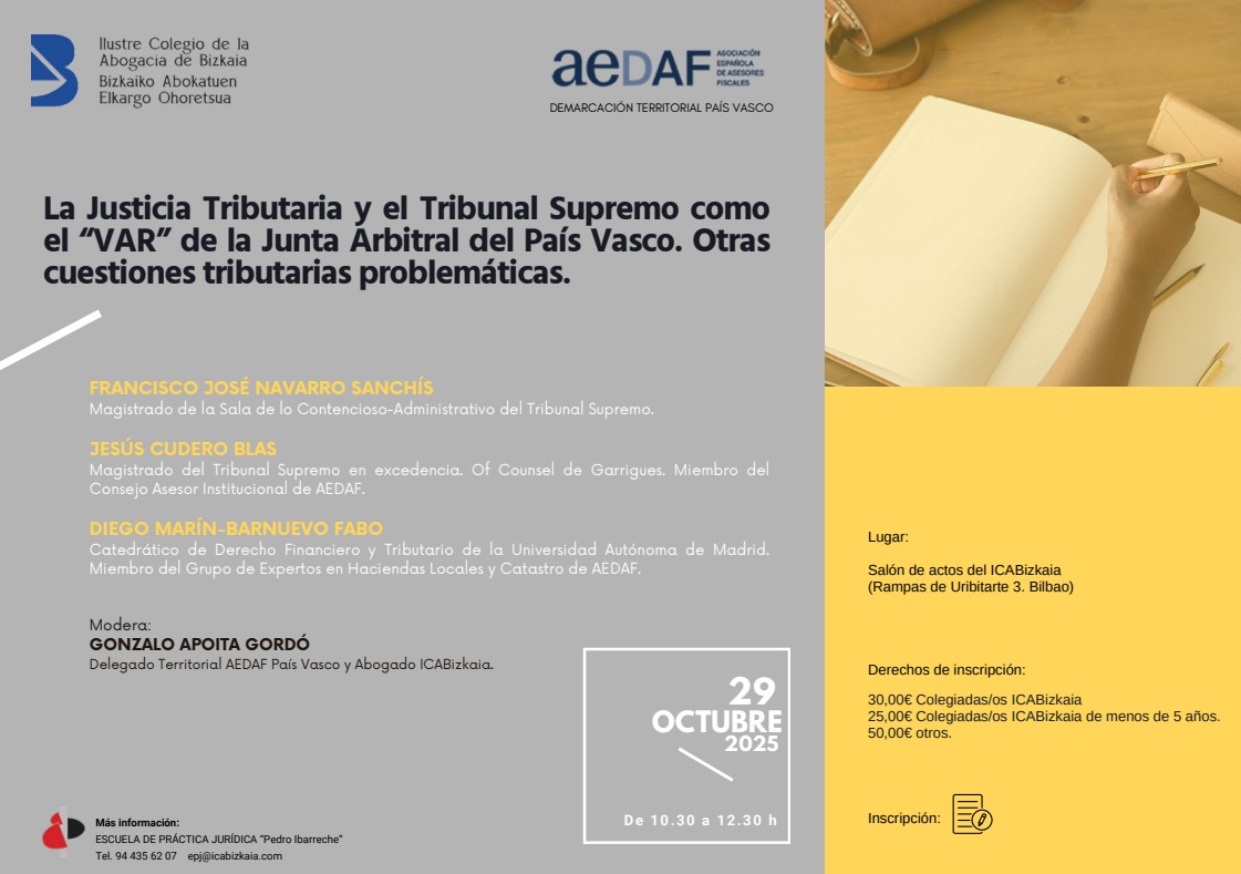 icabizkaia-La Justicia Tributaria y el Tribunal Supremo como el “VAR” de la Junta Arbitral del País Vasco. Otras cuestiones tributarias problemáticas