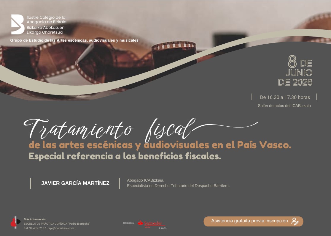icabizkaia-Tratamiento Fiscal de las artes escénicas y audiovisuales en el País Vasco. Especial referencia a los beneficios fiscales
