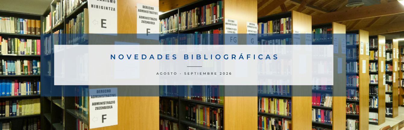 Novedades bibliográficas agosto - septiembre 2026